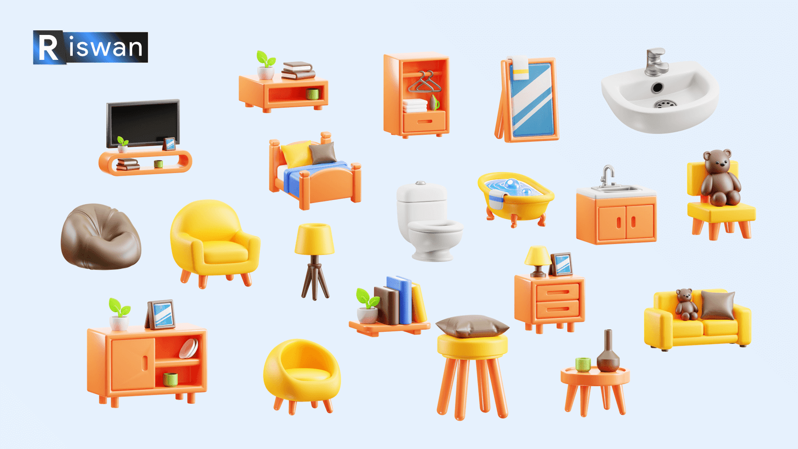 Download 3D Furniture Element Icon