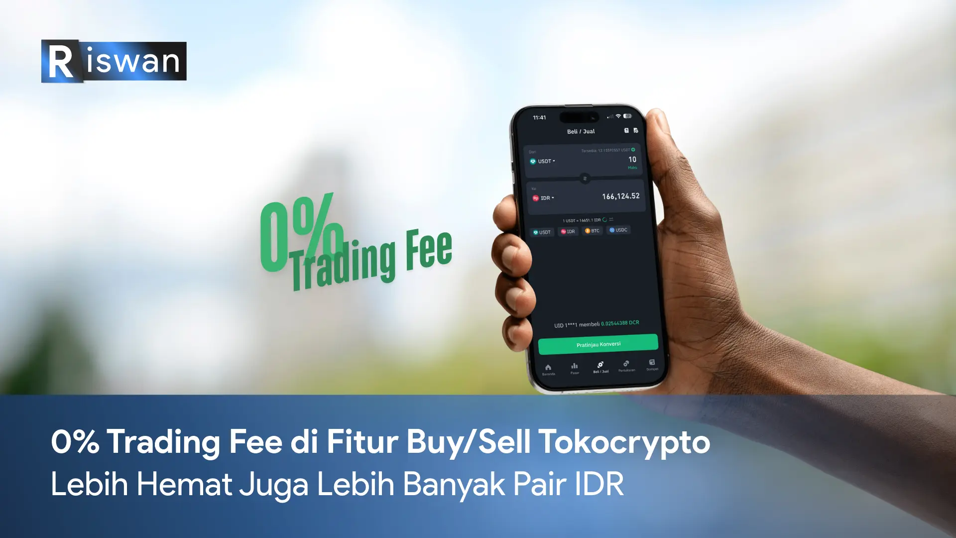 0% Trading Fee dan Lebih Banyak Pair IDR di Fitur Buy Sell Tokocrypto