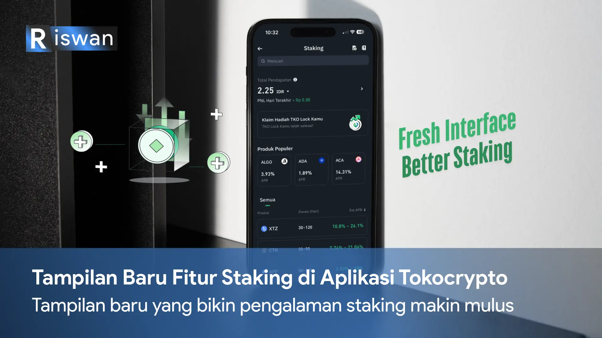 Tampilan Baru Fitur Staking di Aplikasi Tokocrypto