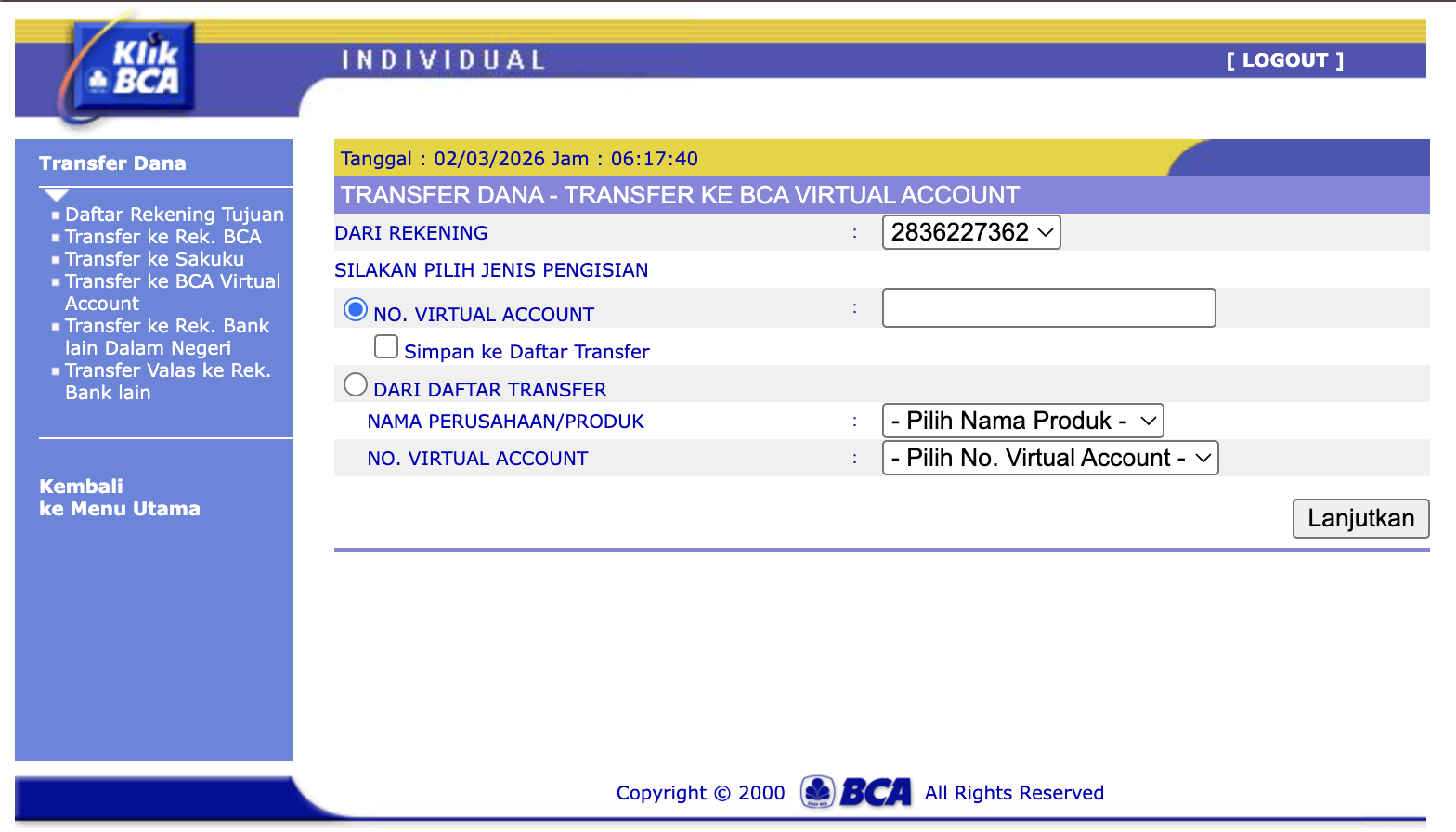 Deposit Tokocrypto melalui KlikBCA