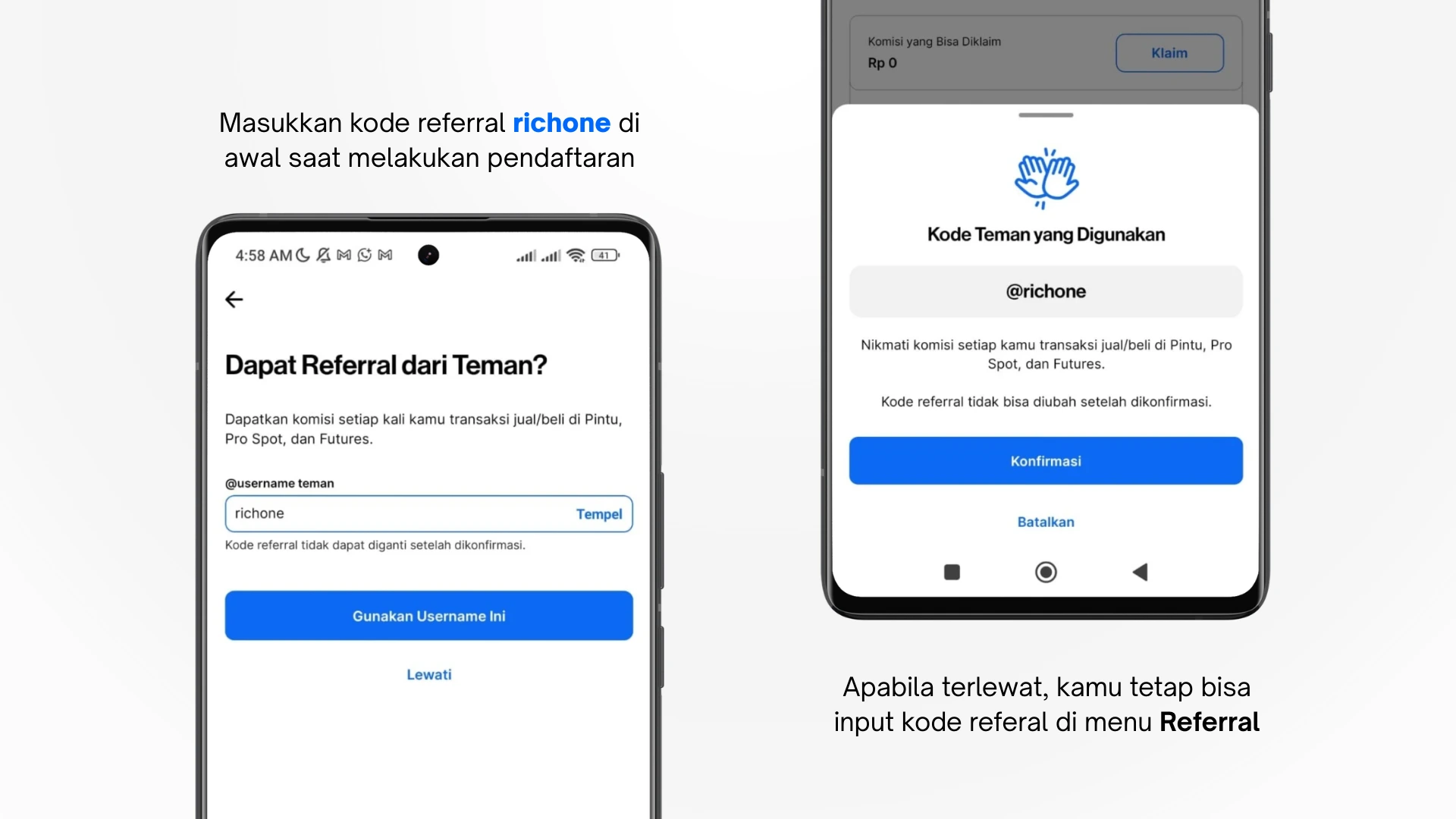 Kode Referral Pintu Richone